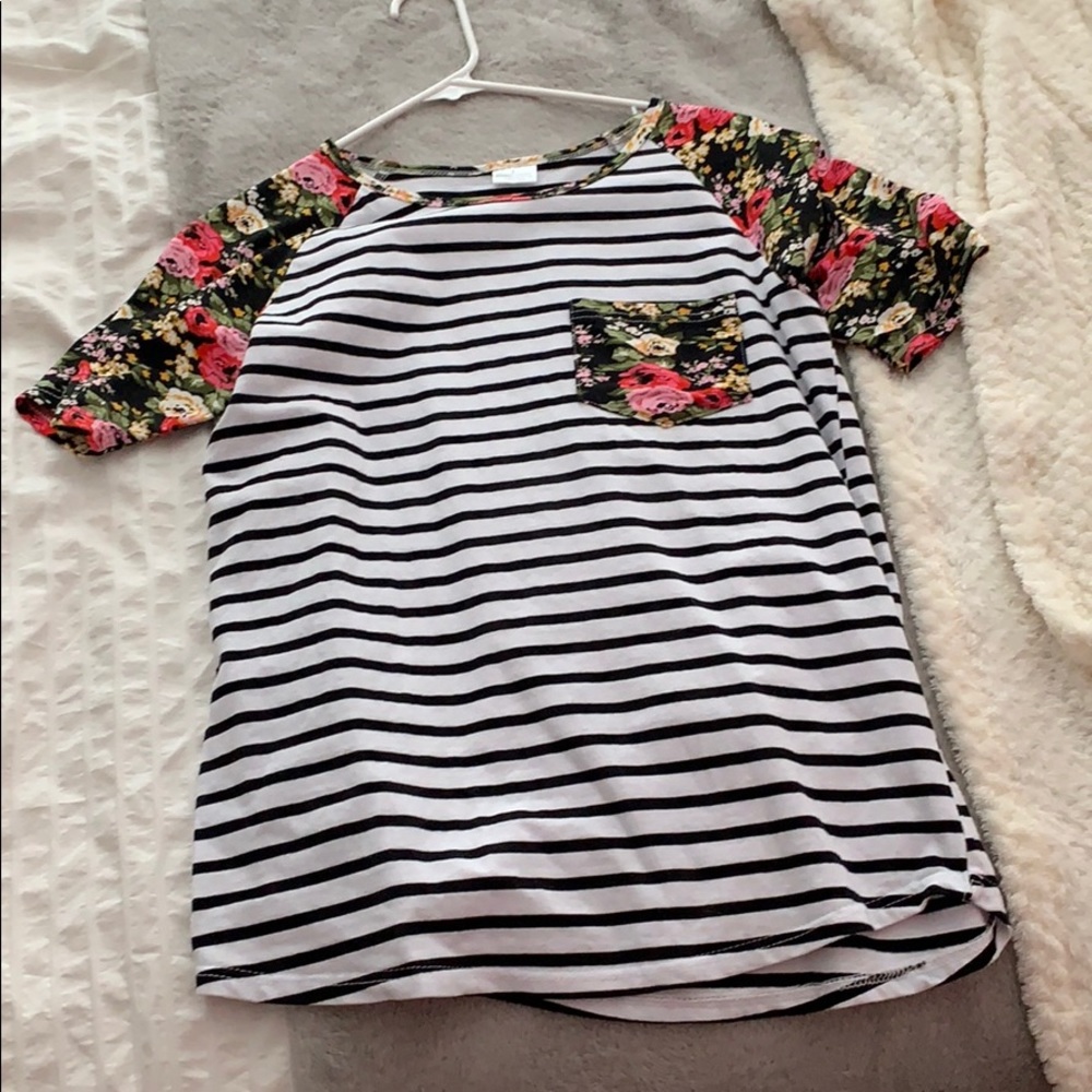 Cute striped floral t-shirt